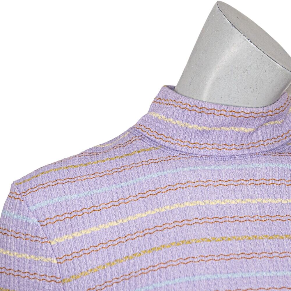 STINE GOYA Women's Ari Blouse Long Sleeve in Purple Ballet Stripe - Picture 7 of 9